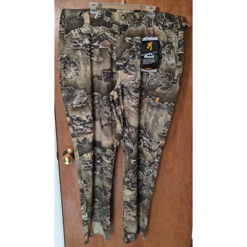 NWT Browning Wasatch 2XL Regular Fit Realtree Excape camo pants odor protection
